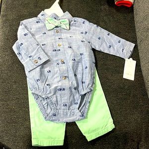 Carter’s Baby Boy’s 6 Month 2 Piece Outfit Bodysuit & Pants